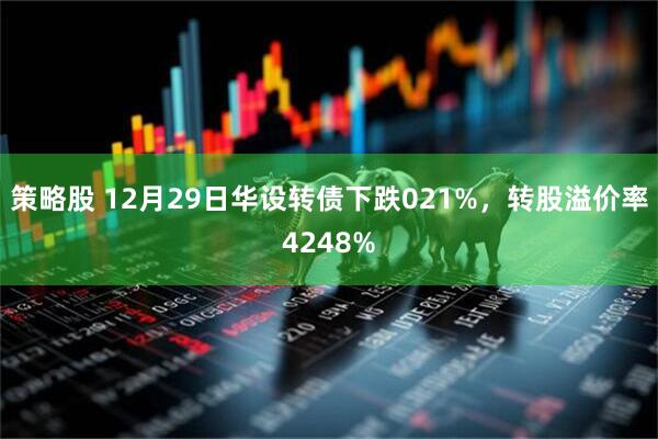 策略股 12月29日华设转债下跌021%，转股溢价率4248%